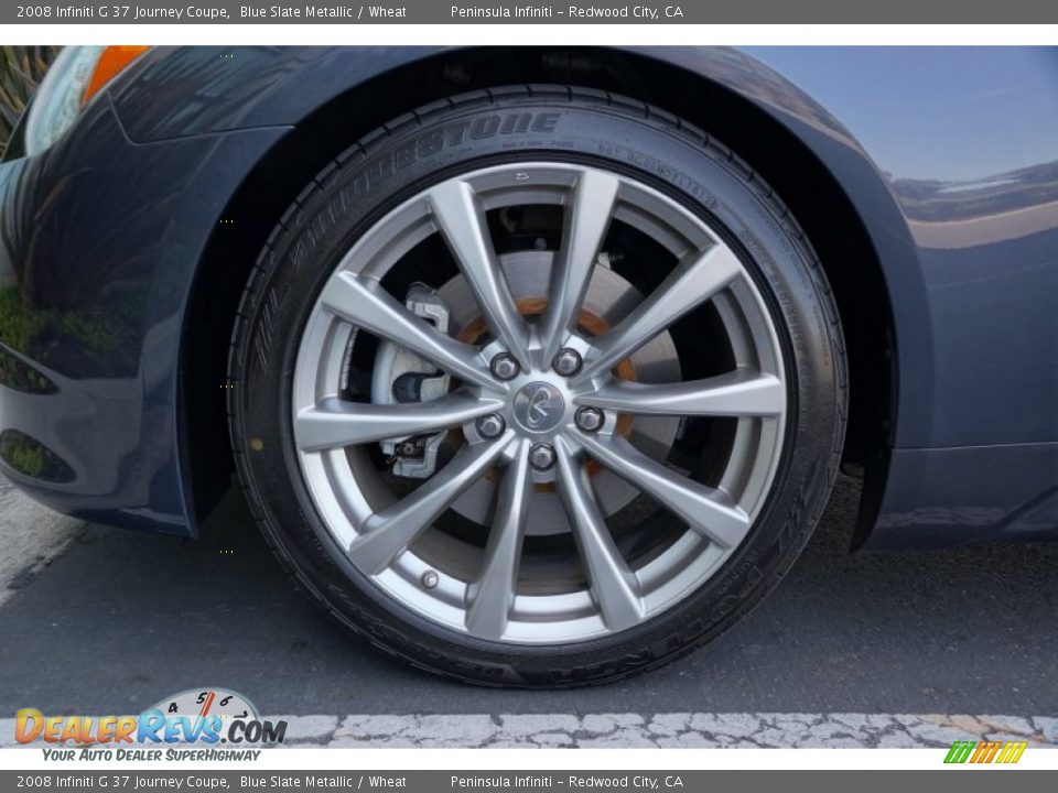 2008 Infiniti G 37 Journey Coupe Blue Slate Metallic / Wheat Photo #22