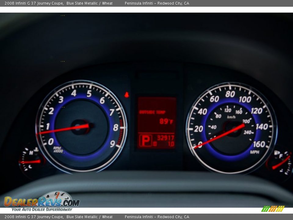 2008 Infiniti G 37 Journey Coupe Blue Slate Metallic / Wheat Photo #25