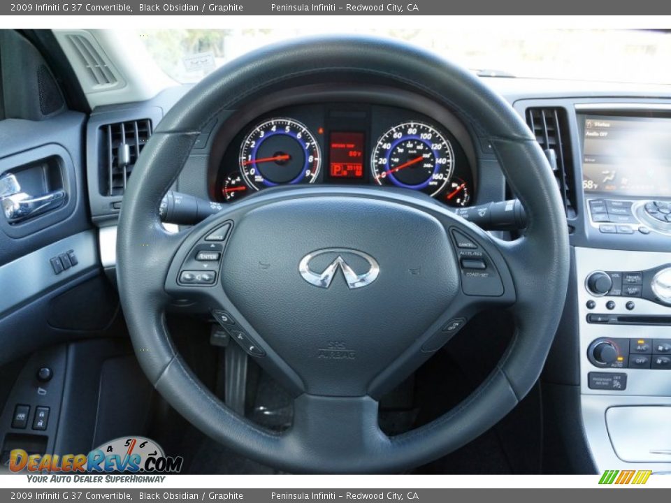 2009 Infiniti G 37 Convertible Steering Wheel Photo #17