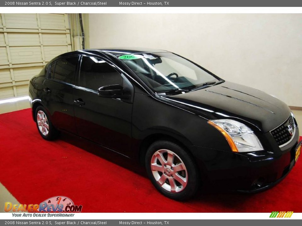 2008 Nissan Sentra 2.0 S Super Black / Charcoal/Steel Photo #1
