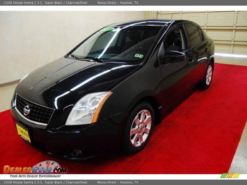 2008 Nissan Sentra 2.0 S Super Black / Charcoal/Steel Photo #3