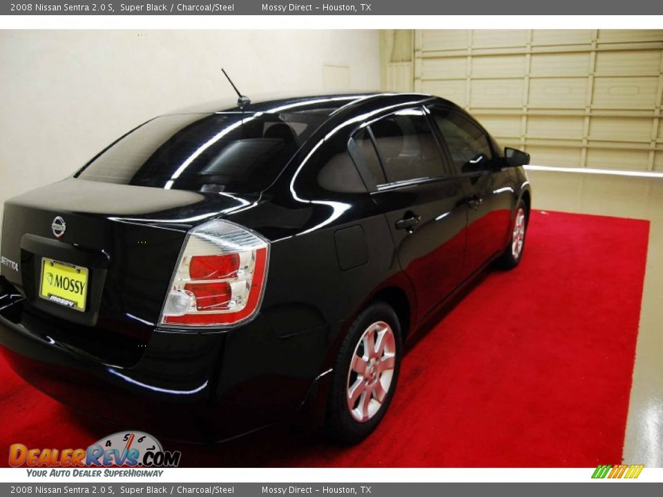 2008 Nissan Sentra 2.0 S Super Black / Charcoal/Steel Photo #6