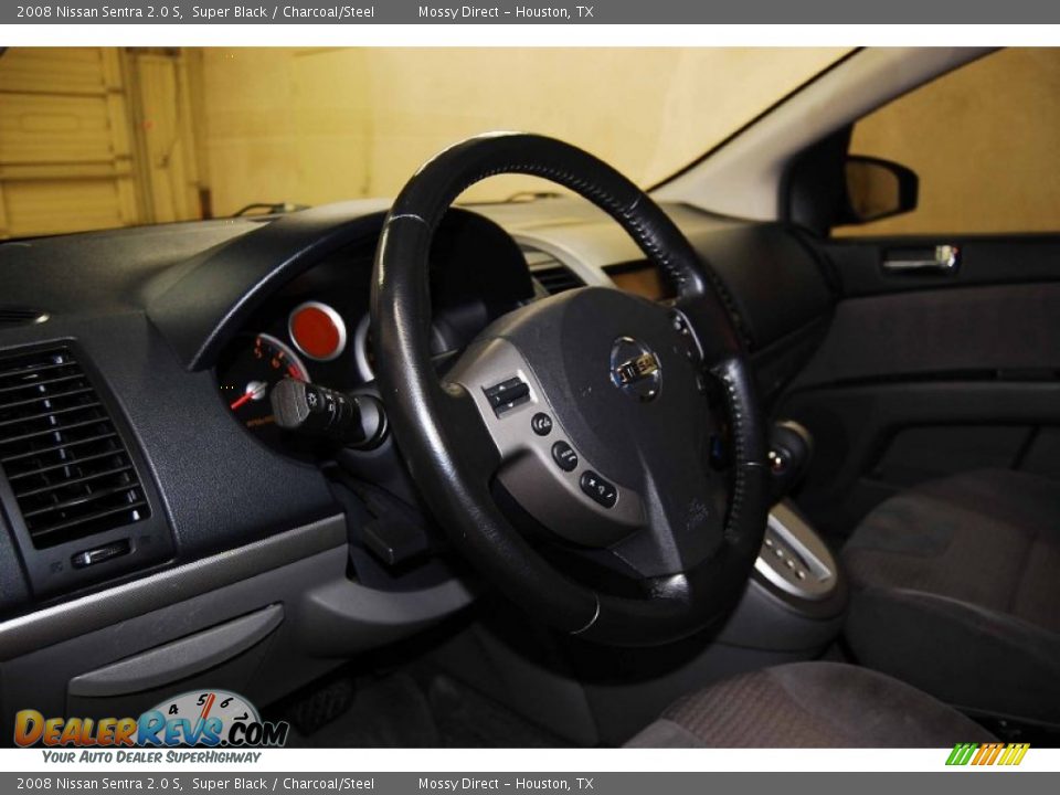 2008 Nissan Sentra 2.0 S Super Black / Charcoal/Steel Photo #11