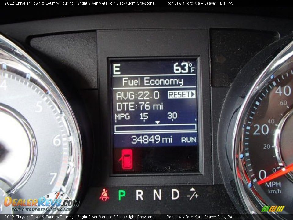 2012 Chrysler Town & Country Touring Bright Silver Metallic / Black/Light Graystone Photo #19