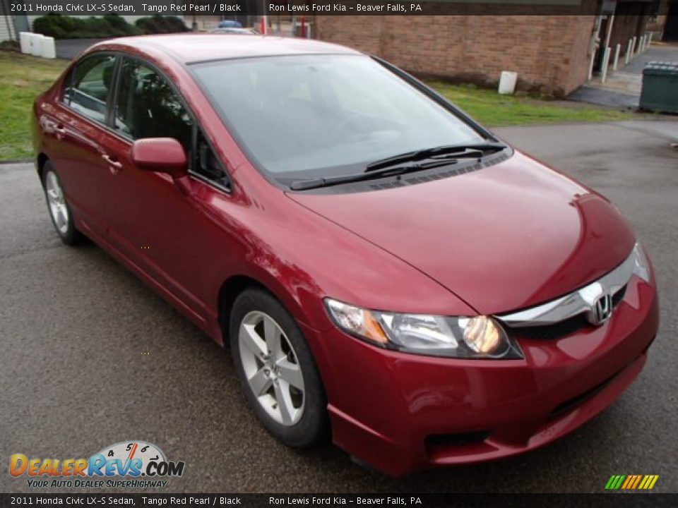 2011 Honda Civic LX-S Sedan Tango Red Pearl / Black Photo #2