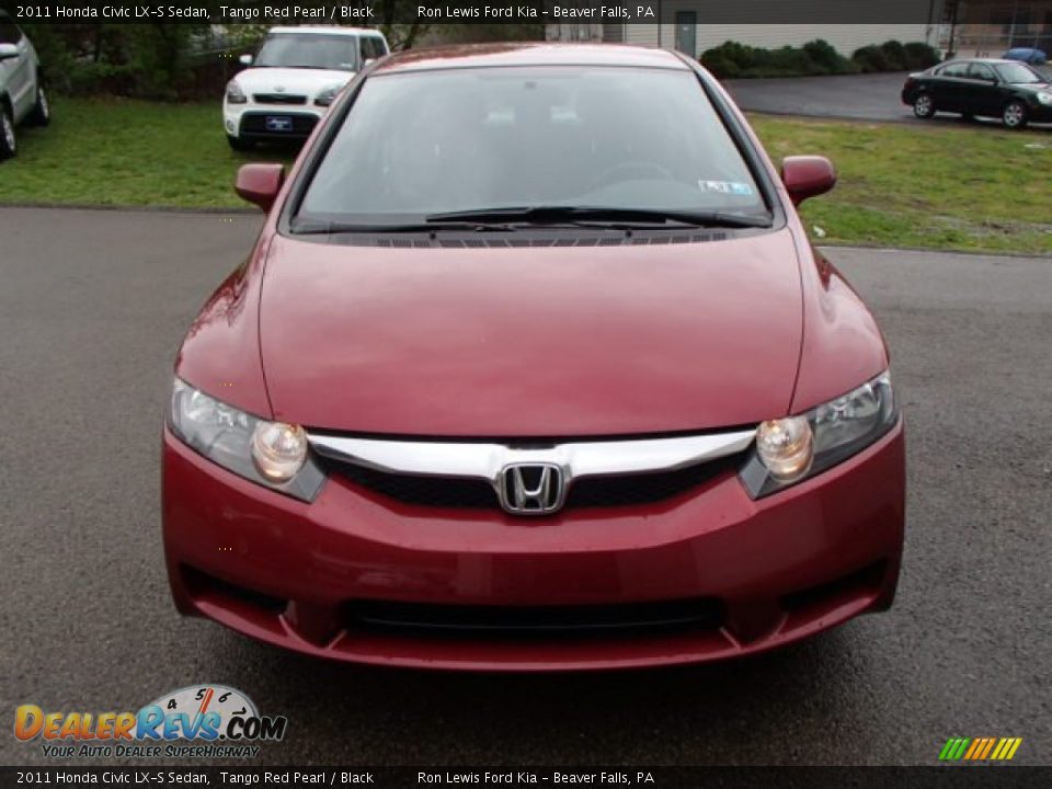 2011 Honda Civic LX-S Sedan Tango Red Pearl / Black Photo #3