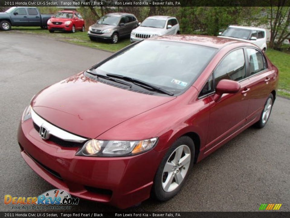 2011 Honda Civic LX-S Sedan Tango Red Pearl / Black Photo #4