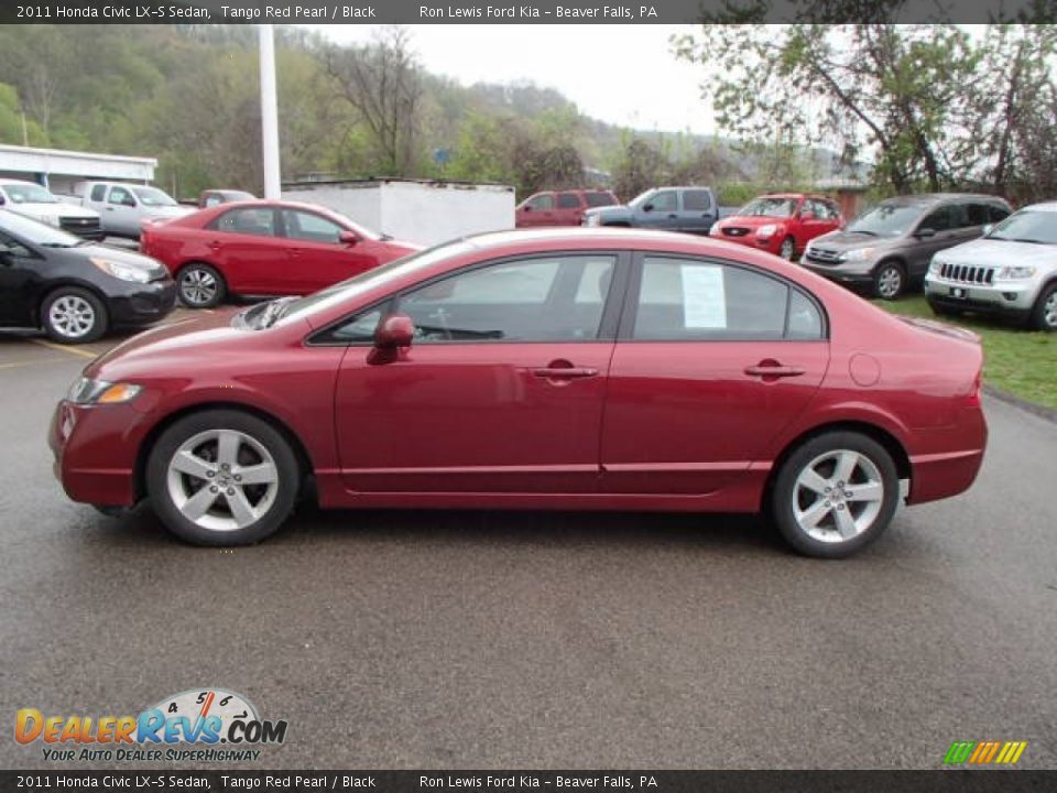 2011 Honda Civic LX-S Sedan Tango Red Pearl / Black Photo #5
