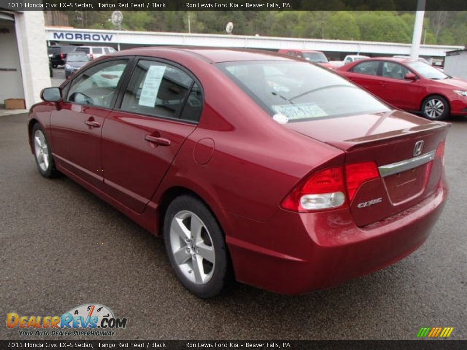 2011 Honda Civic LX-S Sedan Tango Red Pearl / Black Photo #6