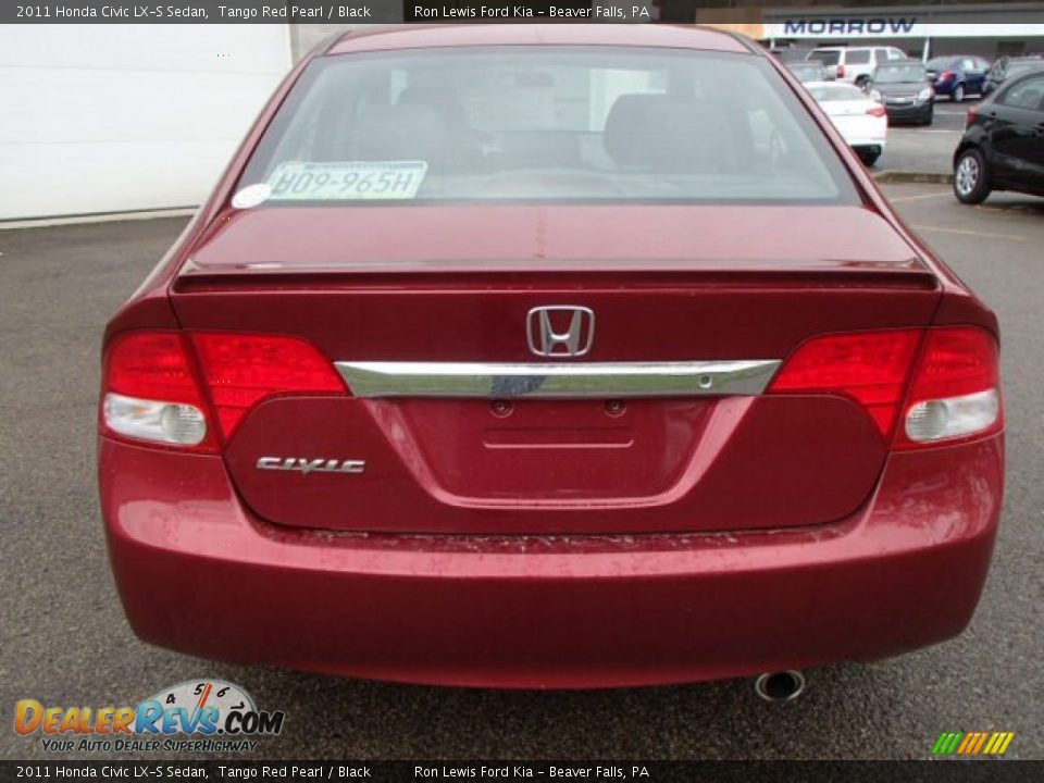 2011 Honda Civic LX-S Sedan Tango Red Pearl / Black Photo #7