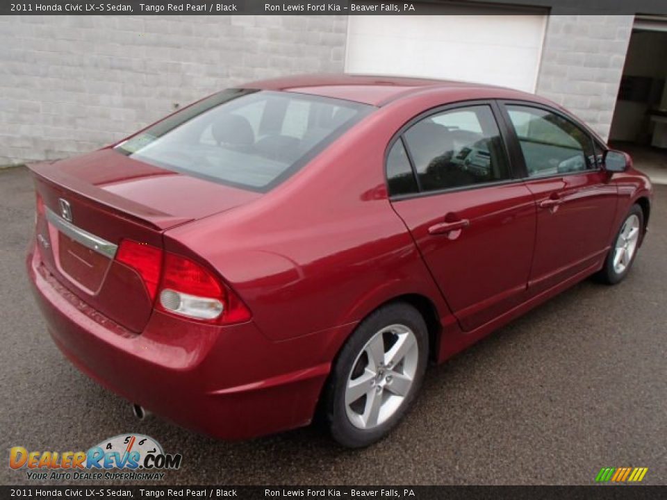 2011 Honda Civic LX-S Sedan Tango Red Pearl / Black Photo #8