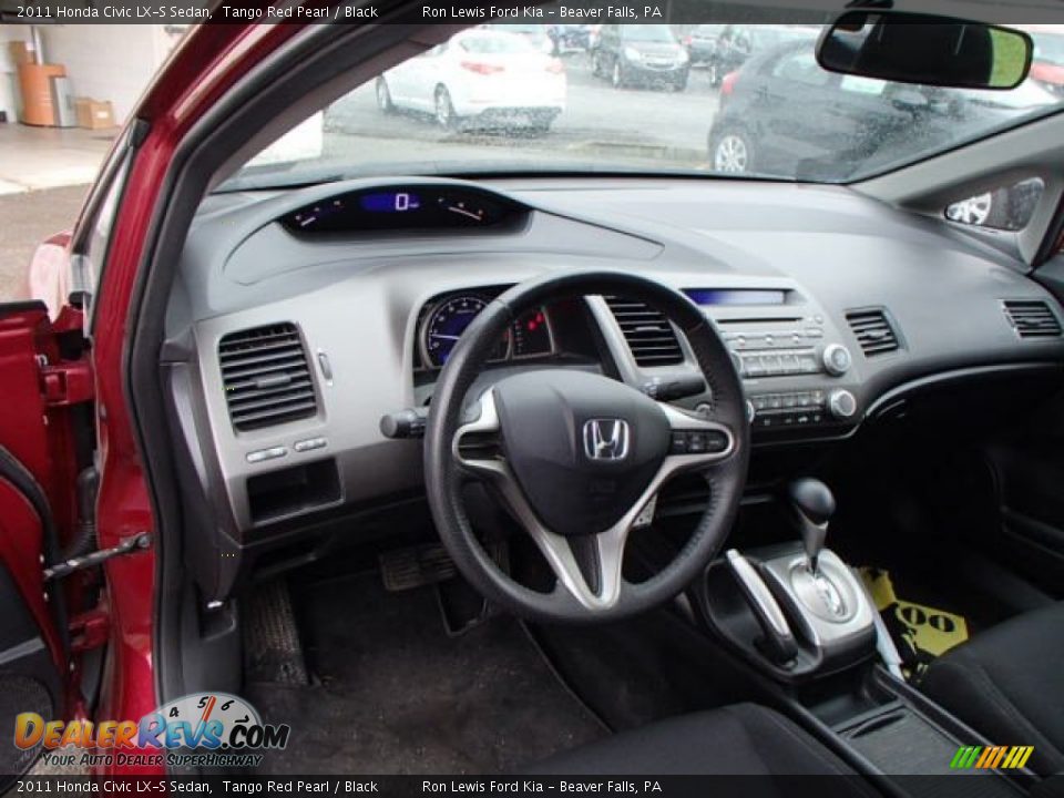 2011 Honda Civic LX-S Sedan Tango Red Pearl / Black Photo #10