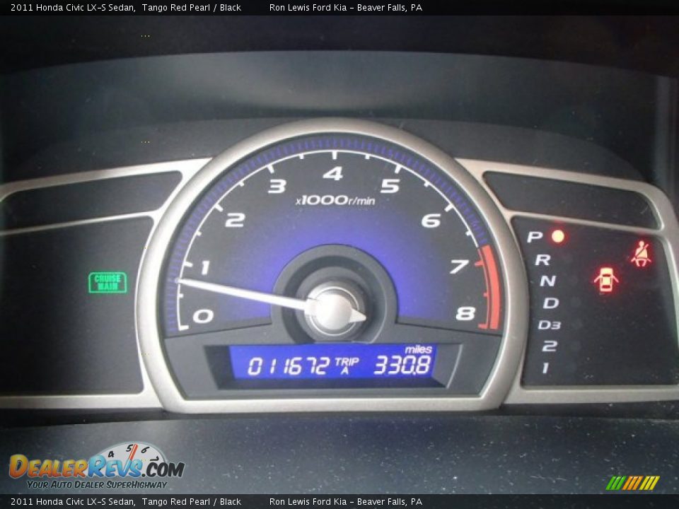 2011 Honda Civic LX-S Sedan Tango Red Pearl / Black Photo #19