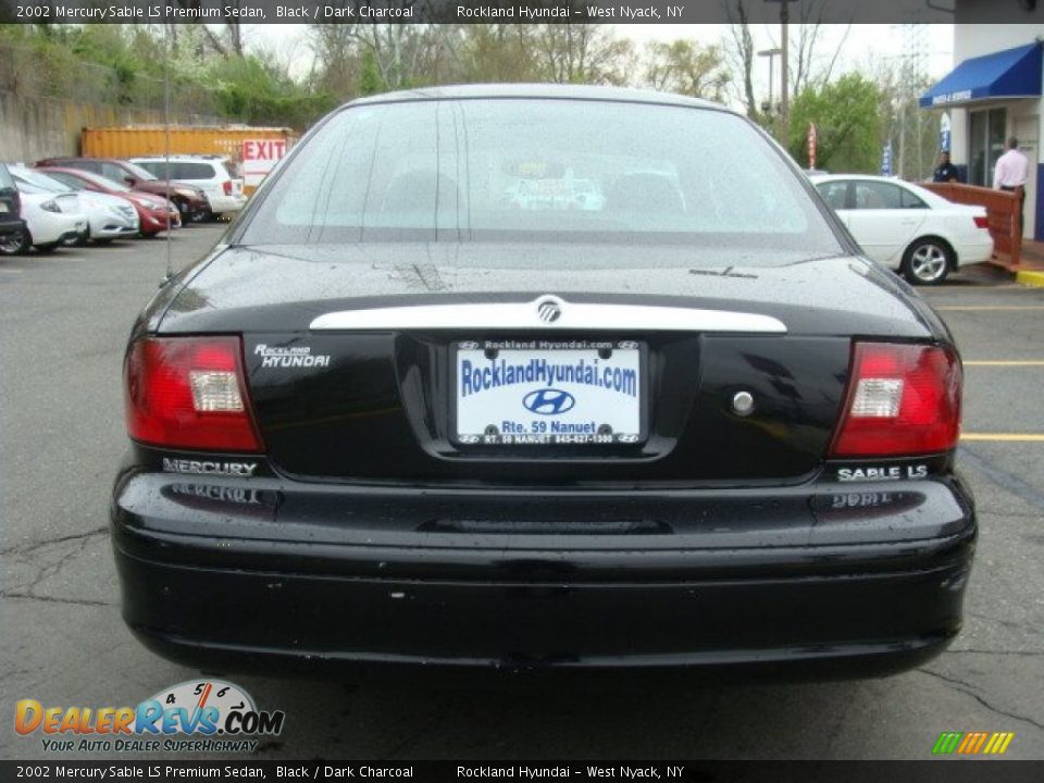 2002 Mercury Sable LS Premium Sedan Black / Dark Charcoal Photo #5