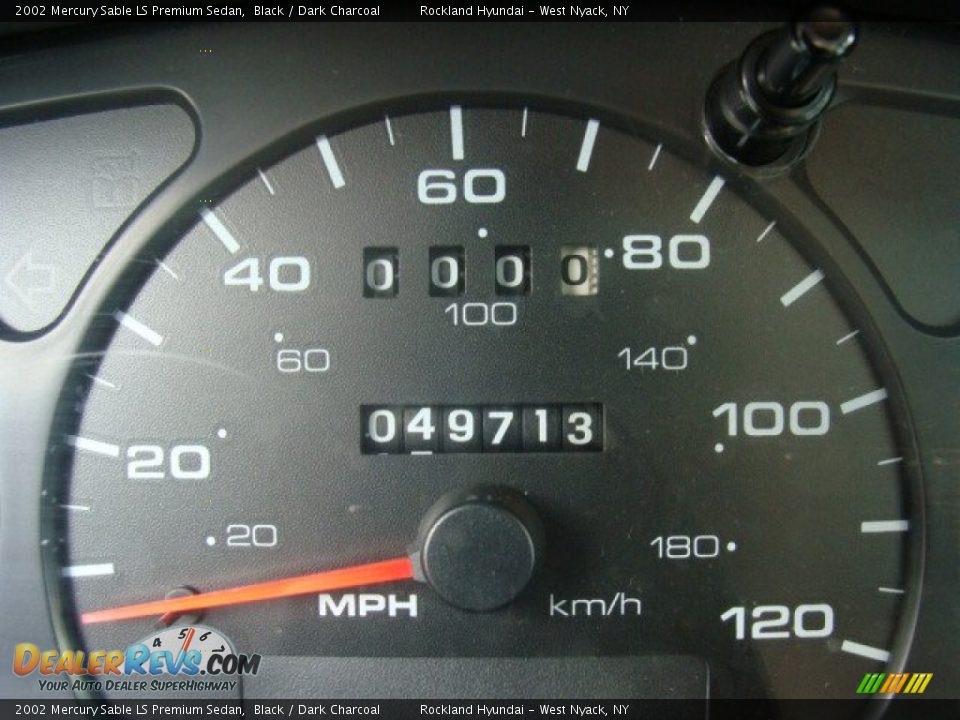 2002 Mercury Sable LS Premium Sedan Black / Dark Charcoal Photo #16