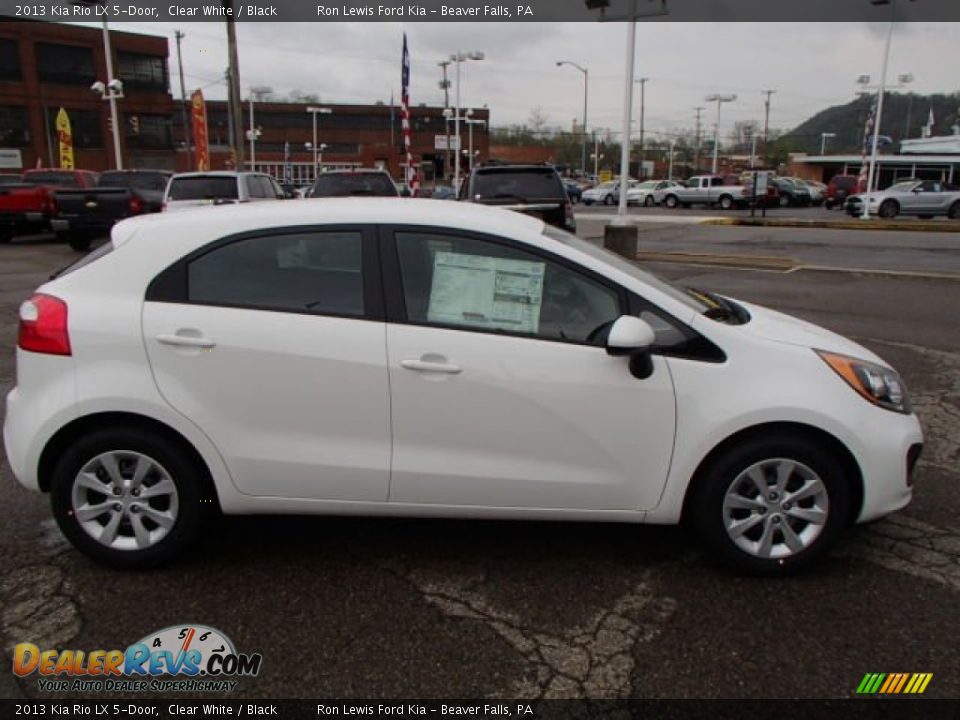 2013 Kia Rio LX 5-Door Clear White / Black Photo #1