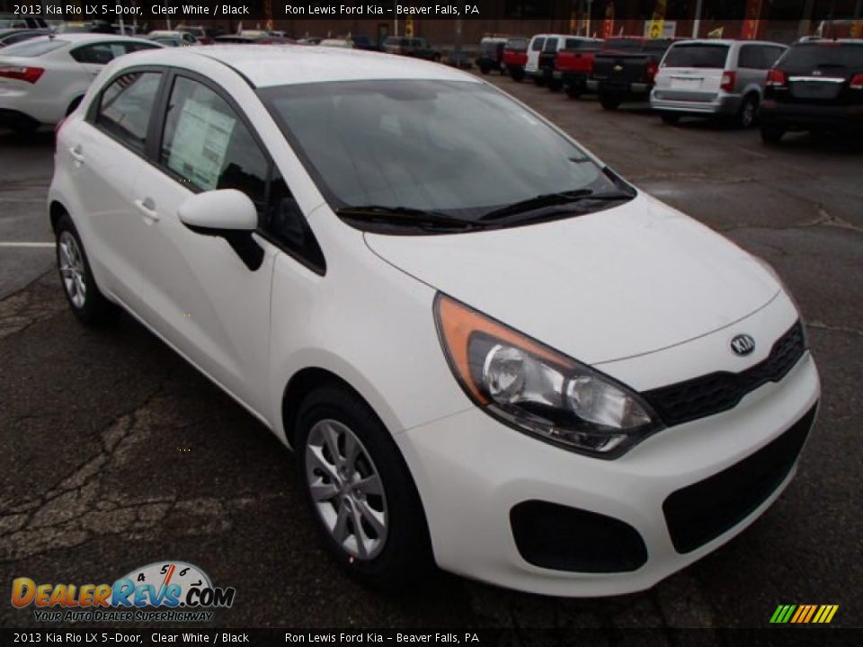 2013 Kia Rio LX 5-Door Clear White / Black Photo #2