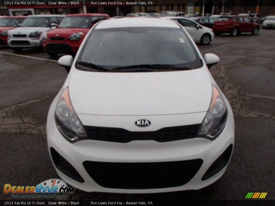 2013 Kia Rio LX 5-Door Clear White / Black Photo #3