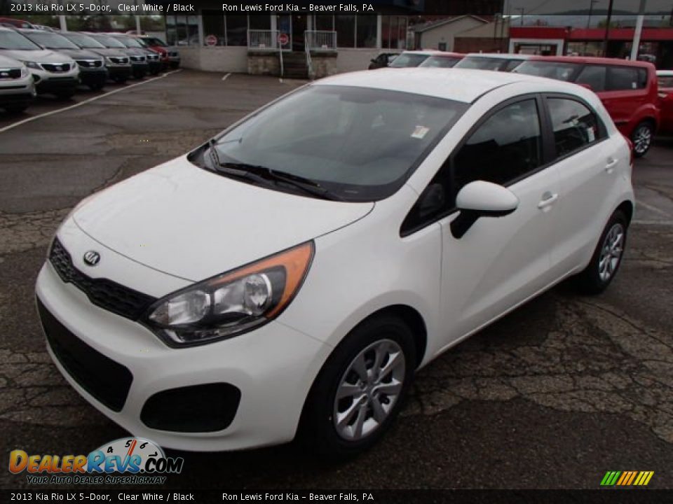 2013 Kia Rio LX 5-Door Clear White / Black Photo #4