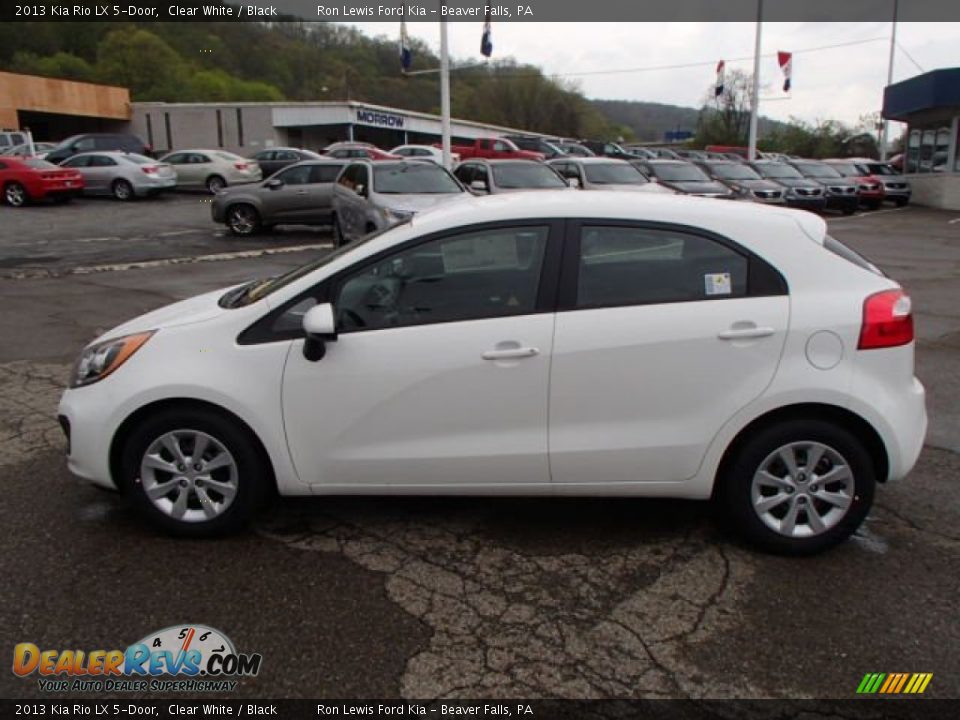 2013 Kia Rio LX 5-Door Clear White / Black Photo #5