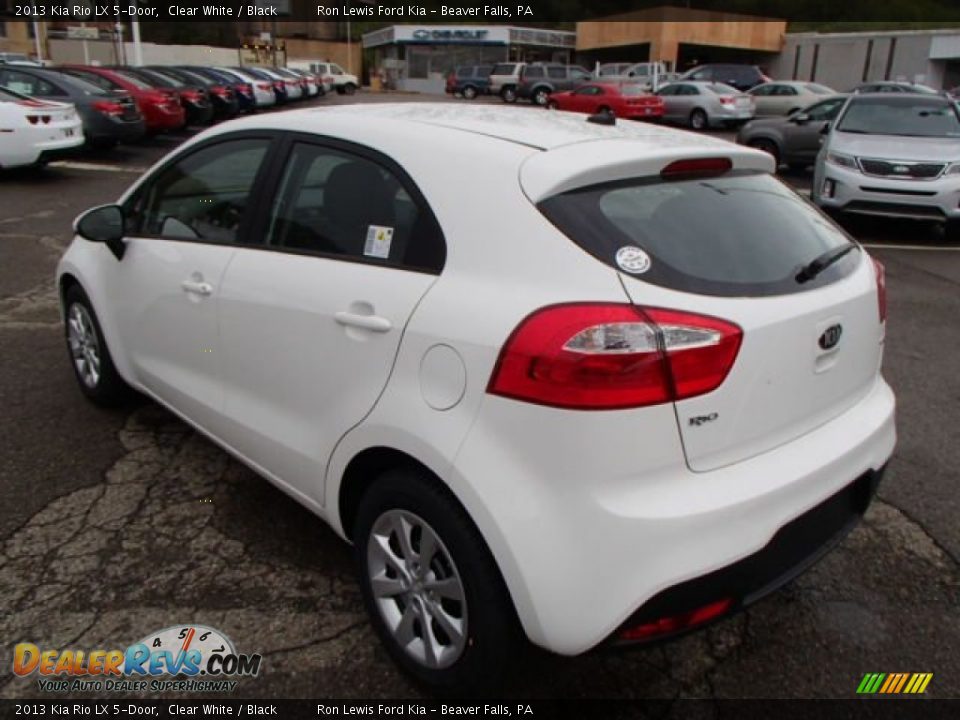 2013 Kia Rio LX 5-Door Clear White / Black Photo #6