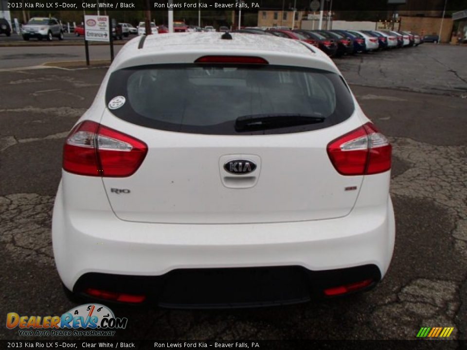2013 Kia Rio LX 5-Door Clear White / Black Photo #7
