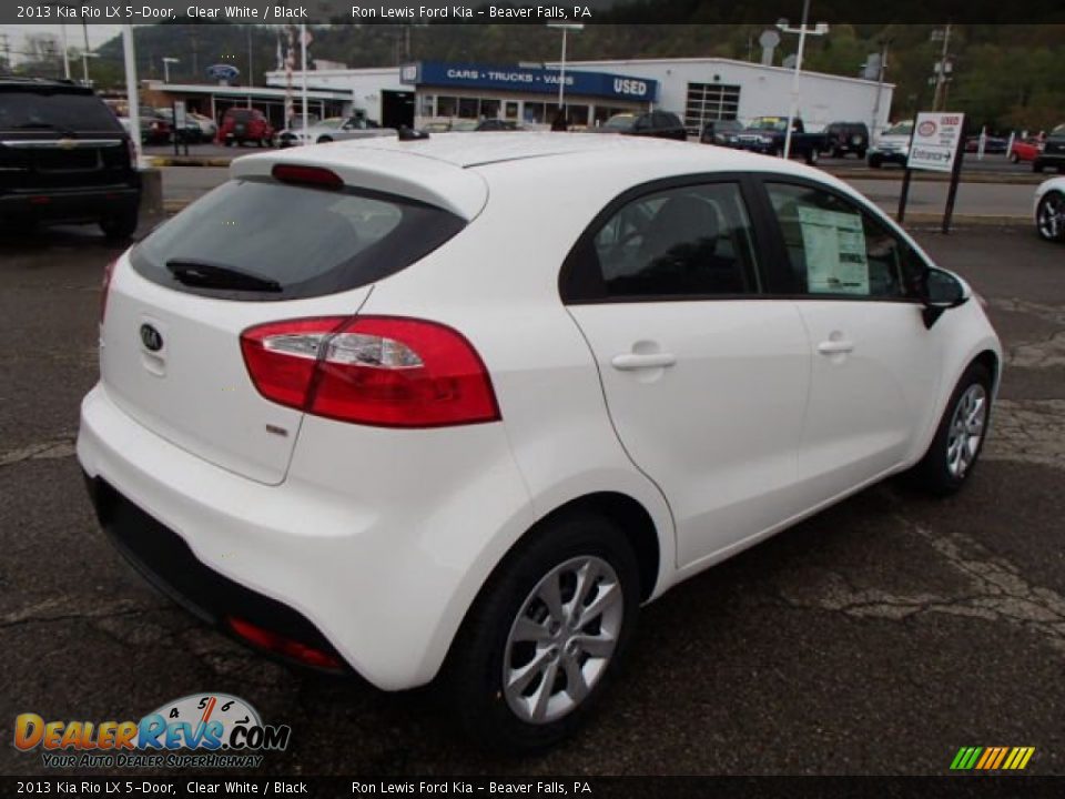 2013 Kia Rio LX 5-Door Clear White / Black Photo #8