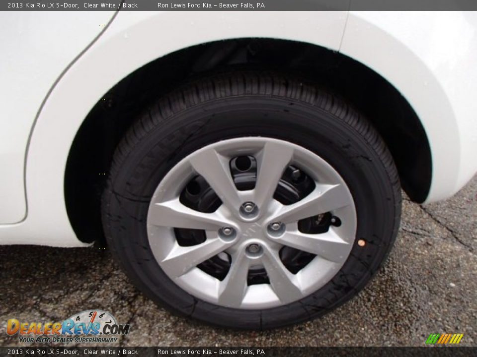 2013 Kia Rio LX 5-Door Clear White / Black Photo #9