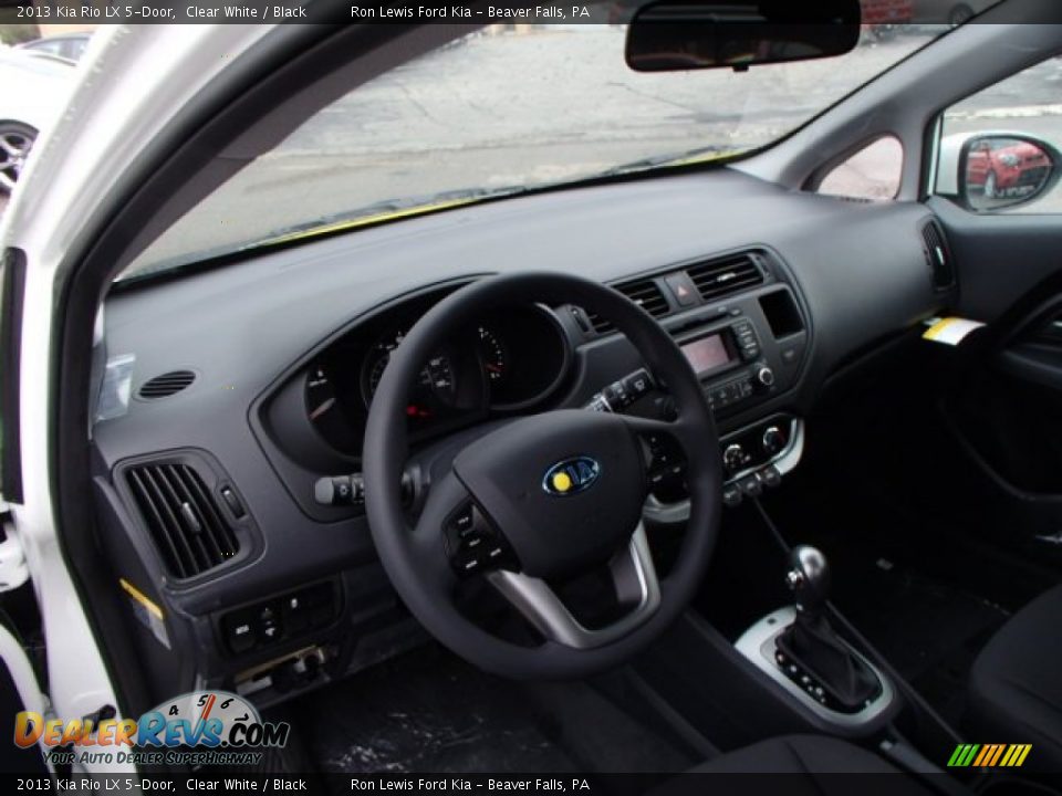 2013 Kia Rio LX 5-Door Clear White / Black Photo #10