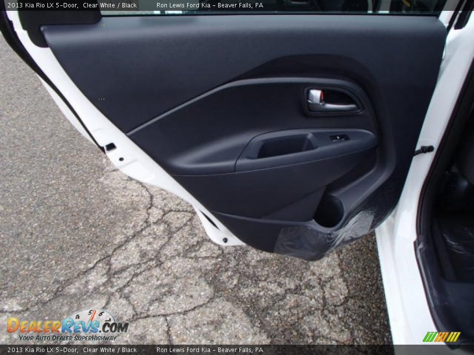 2013 Kia Rio LX 5-Door Clear White / Black Photo #14