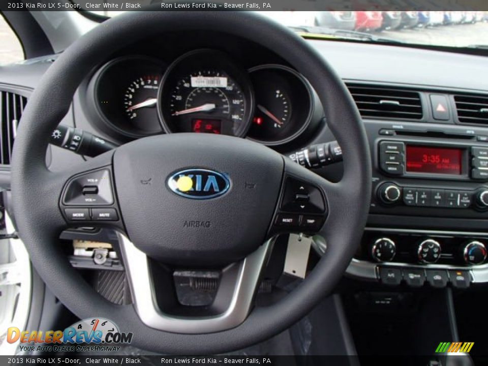 2013 Kia Rio LX 5-Door Clear White / Black Photo #18
