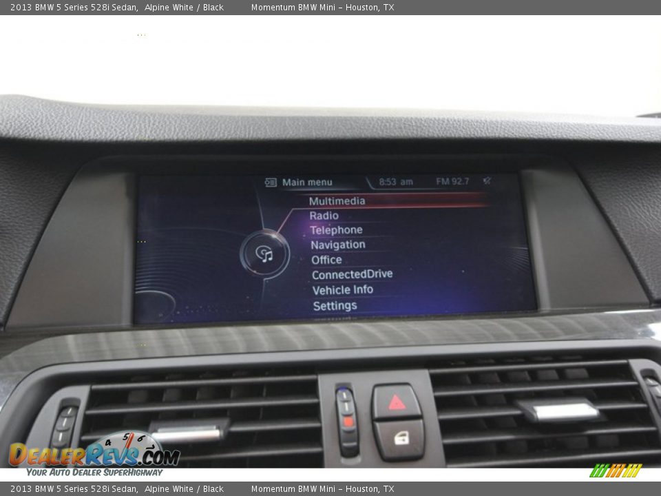 2013 BMW 5 Series 528i Sedan Alpine White / Black Photo #22
