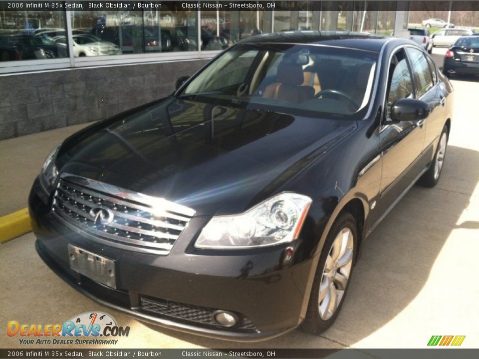 2006 Infiniti M 35x Sedan Black Obsidian / Bourbon Photo #1