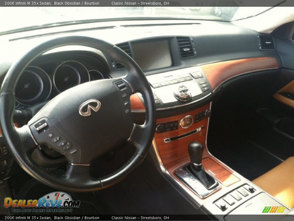 2006 Infiniti M 35x Sedan Black Obsidian / Bourbon Photo #2