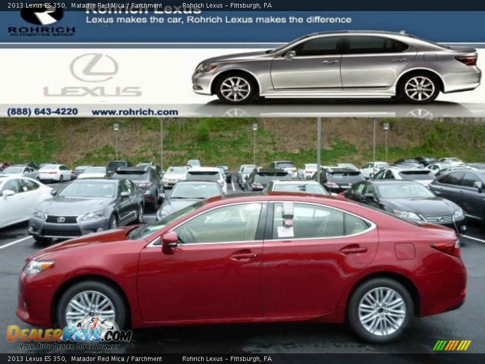 2013 Lexus ES 350 Matador Red Mica / Parchment Photo #1