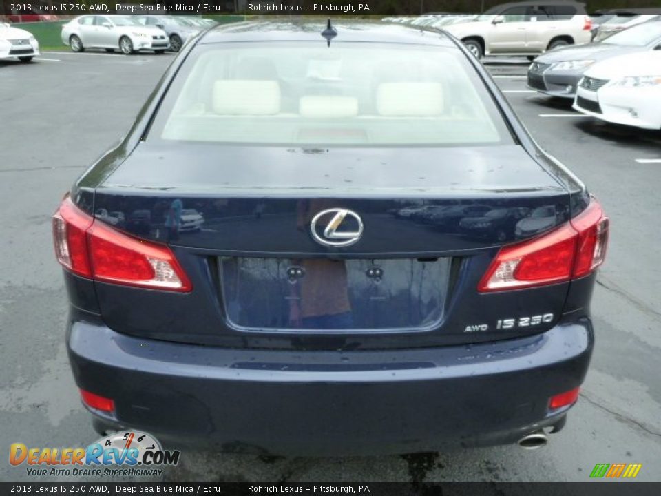 2013 Lexus IS 250 AWD Deep Sea Blue Mica / Ecru Photo #3