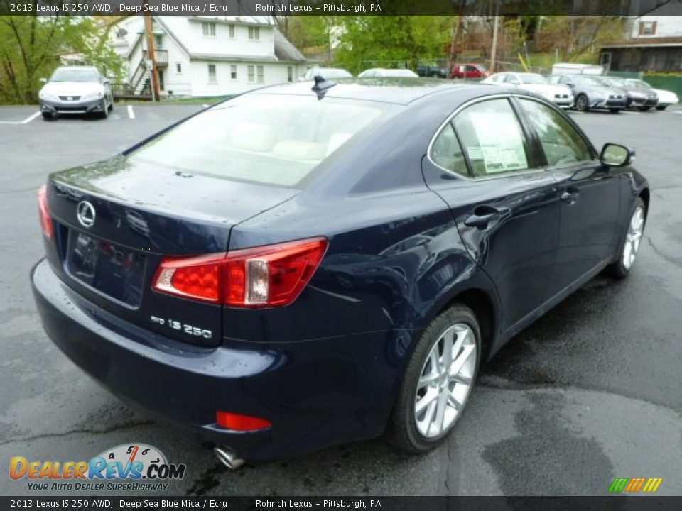 2013 Lexus IS 250 AWD Deep Sea Blue Mica / Ecru Photo #4