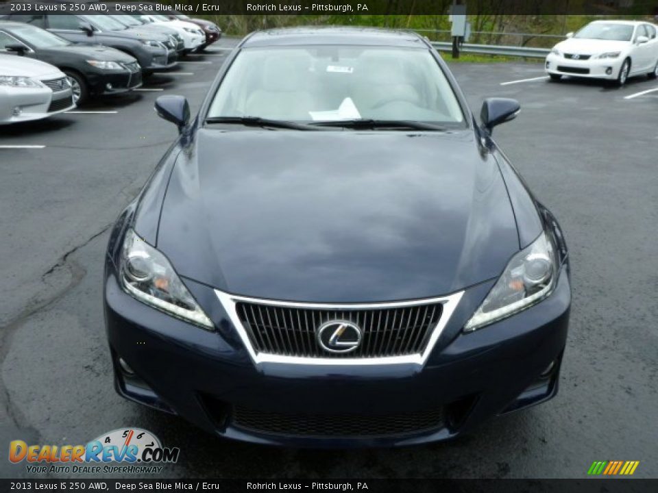2013 Lexus IS 250 AWD Deep Sea Blue Mica / Ecru Photo #7