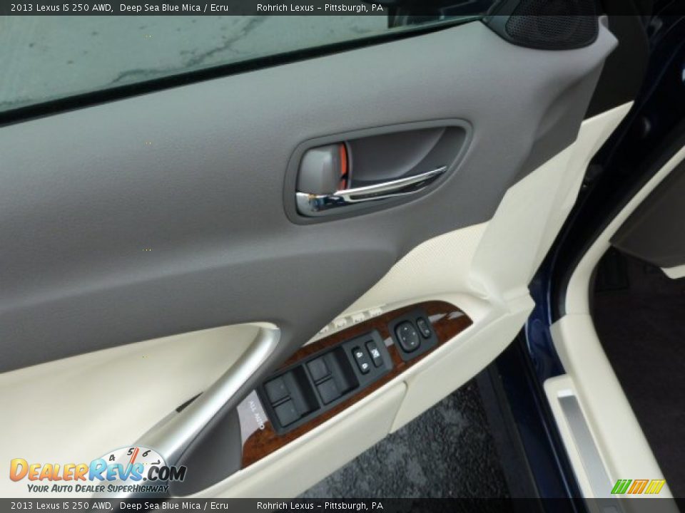 2013 Lexus IS 250 AWD Deep Sea Blue Mica / Ecru Photo #14