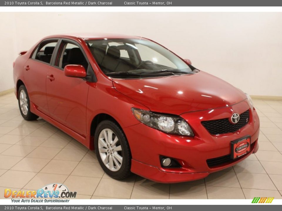 2010 Toyota Corolla S Barcelona Red Metallic / Dark Charcoal Photo #1