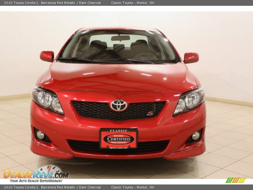 2010 Toyota Corolla S Barcelona Red Metallic / Dark Charcoal Photo #2