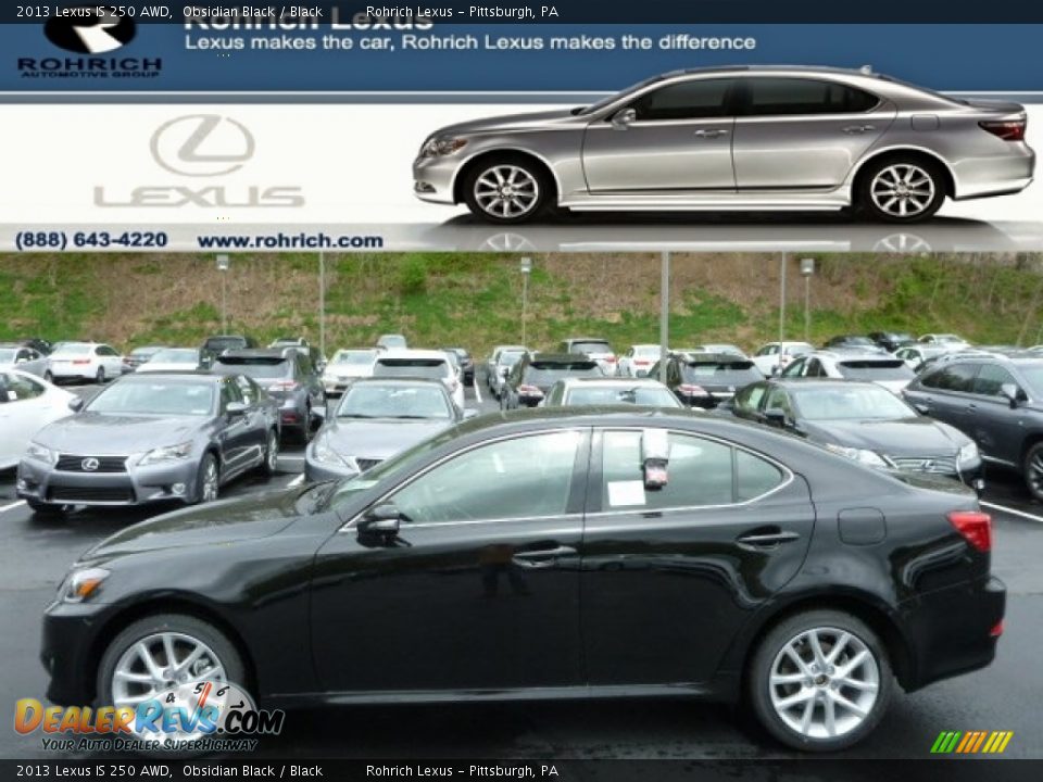 2013 Lexus IS 250 AWD Obsidian Black / Black Photo #1