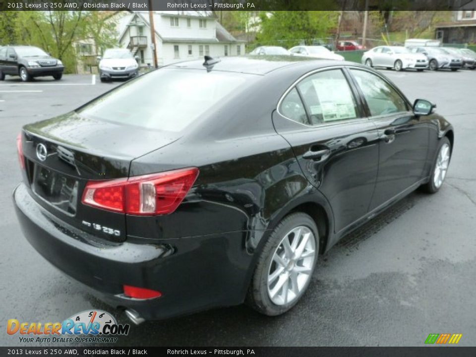 2013 Lexus IS 250 AWD Obsidian Black / Black Photo #4