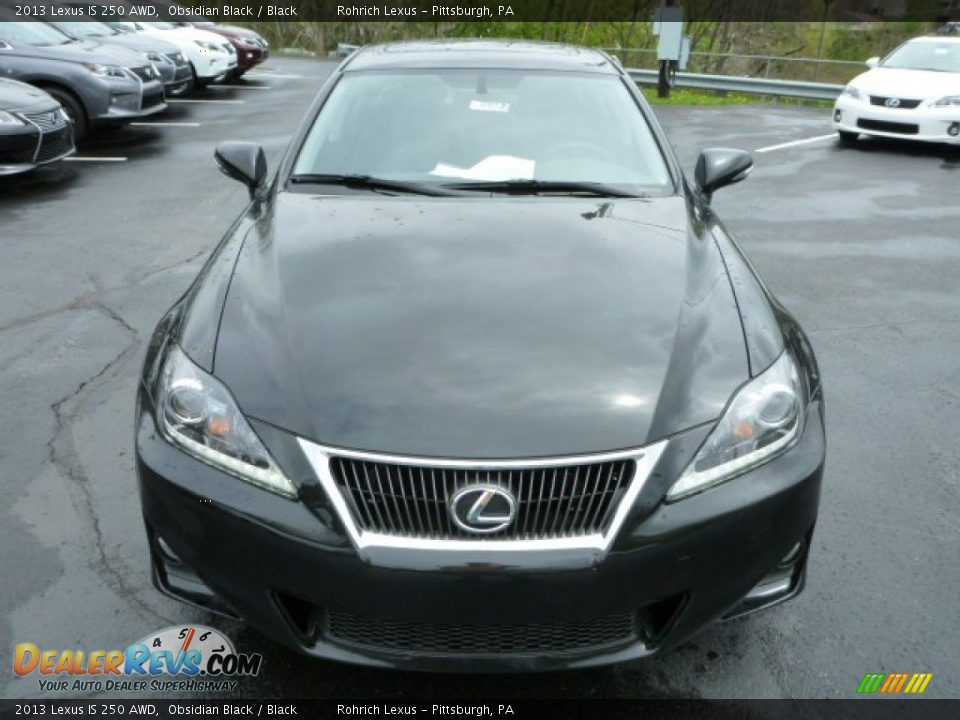 2013 Lexus IS 250 AWD Obsidian Black / Black Photo #7