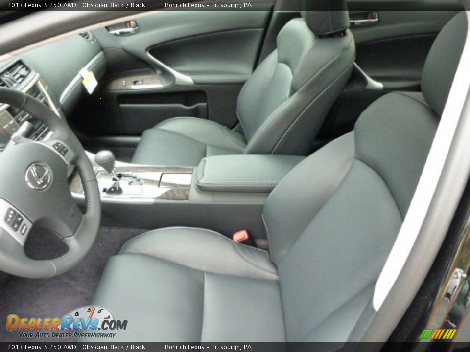 2013 Lexus IS 250 AWD Obsidian Black / Black Photo #10
