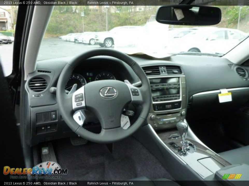 2013 Lexus IS 250 AWD Obsidian Black / Black Photo #12