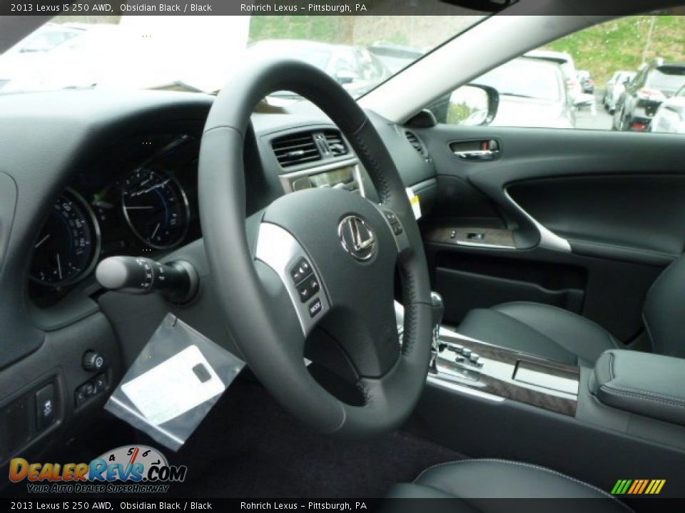 2013 Lexus IS 250 AWD Obsidian Black / Black Photo #17