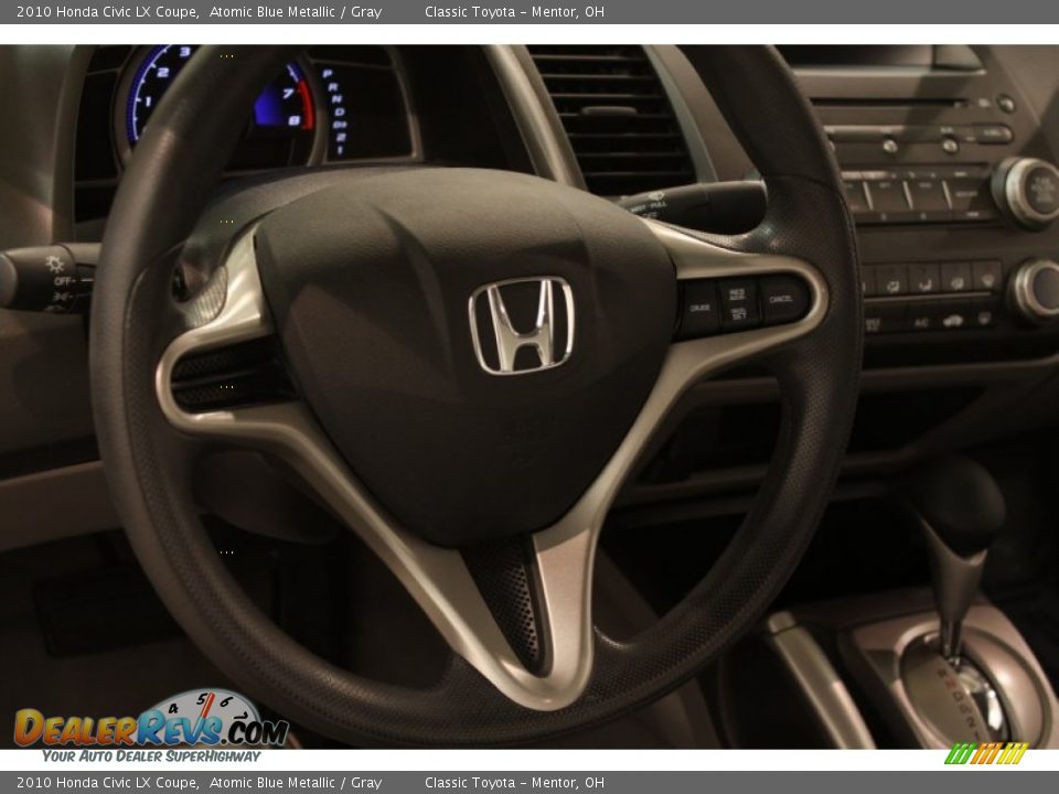 2010 Honda Civic LX Coupe Atomic Blue Metallic / Gray Photo #6