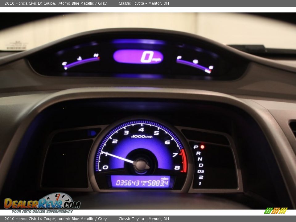 2010 Honda Civic LX Coupe Atomic Blue Metallic / Gray Photo #7