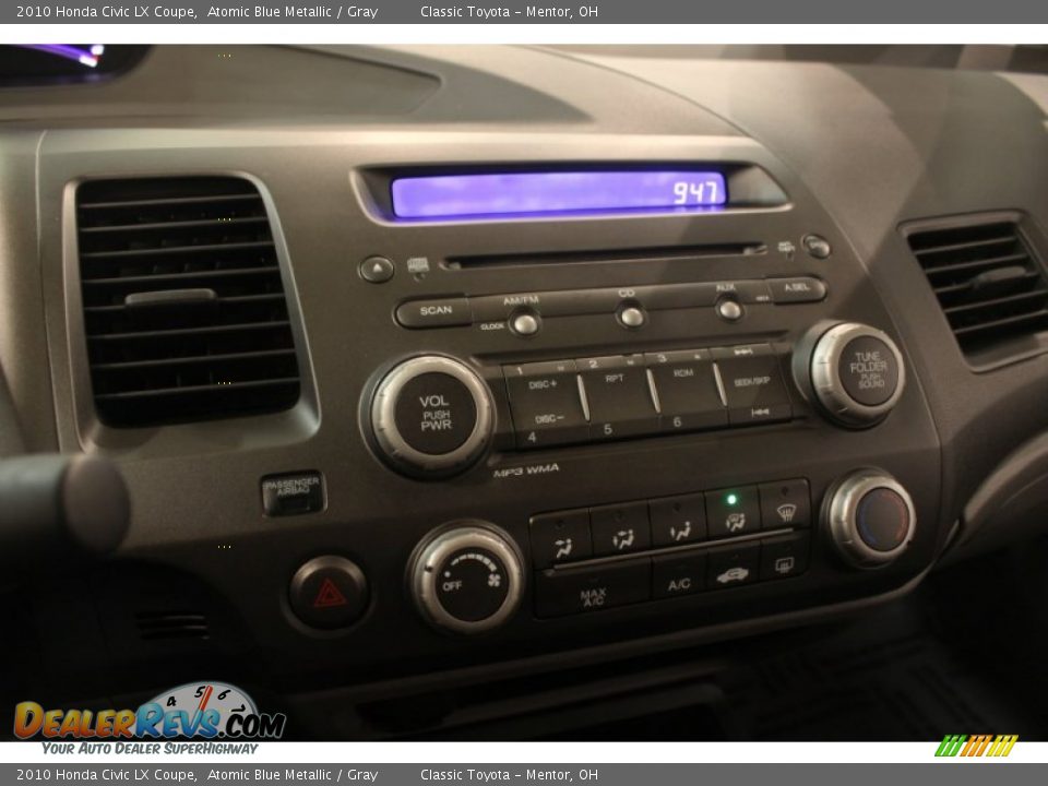 2010 Honda Civic LX Coupe Atomic Blue Metallic / Gray Photo #8